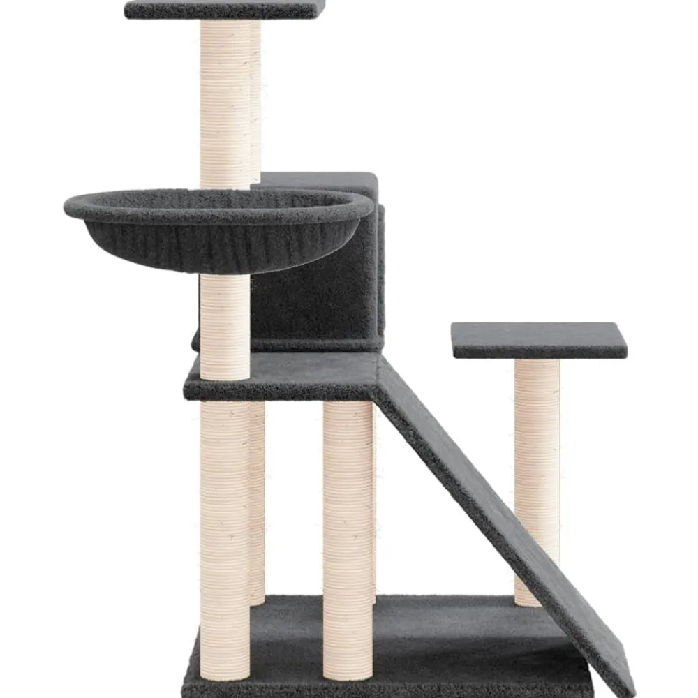 Maison Exclusive Arbres À Chat Et Jouets | - Arbre à chat avec griffoirs en sisal gris foncé 166 cm