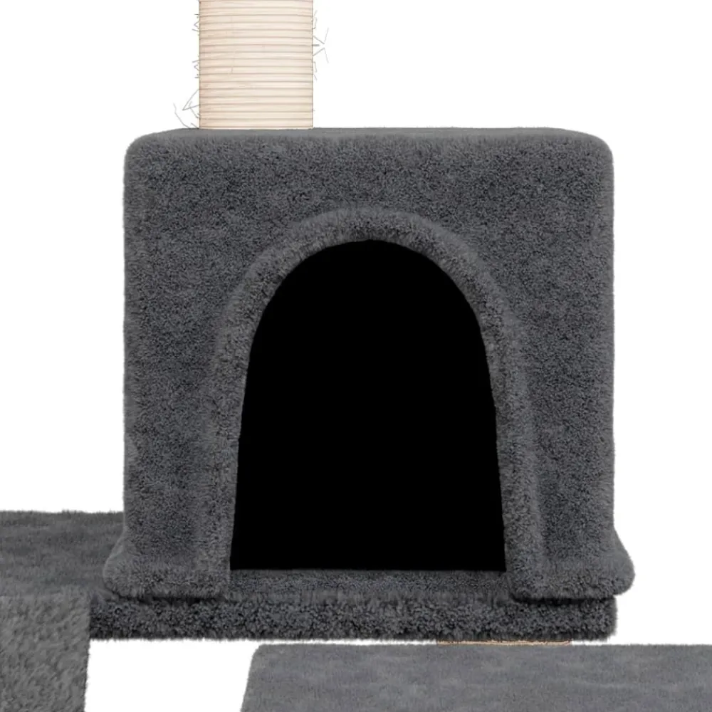 Maison Exclusive Arbres À Chat Et Jouets | - Arbre à chat avec griffoirs en sisal gris foncé 166 cm