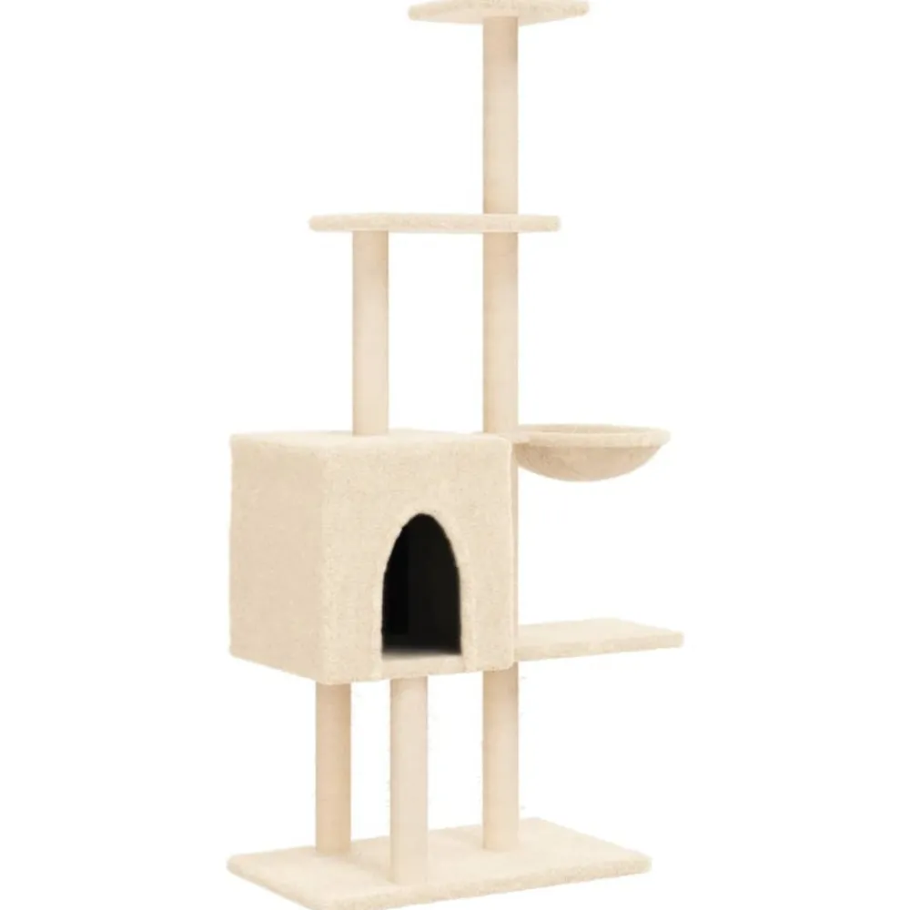 Maison Exclusive Arbres À Chat Et Jouets | - Arbre à chat avec griffoirs en sisal gris foncé 153 cm
