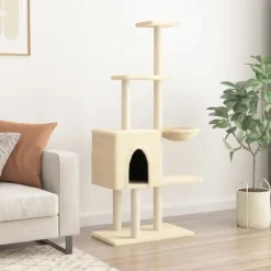 Maison Exclusive Arbres À Chat Et Jouets | - Arbre à chat avec griffoirs en sisal gris foncé 153 cm