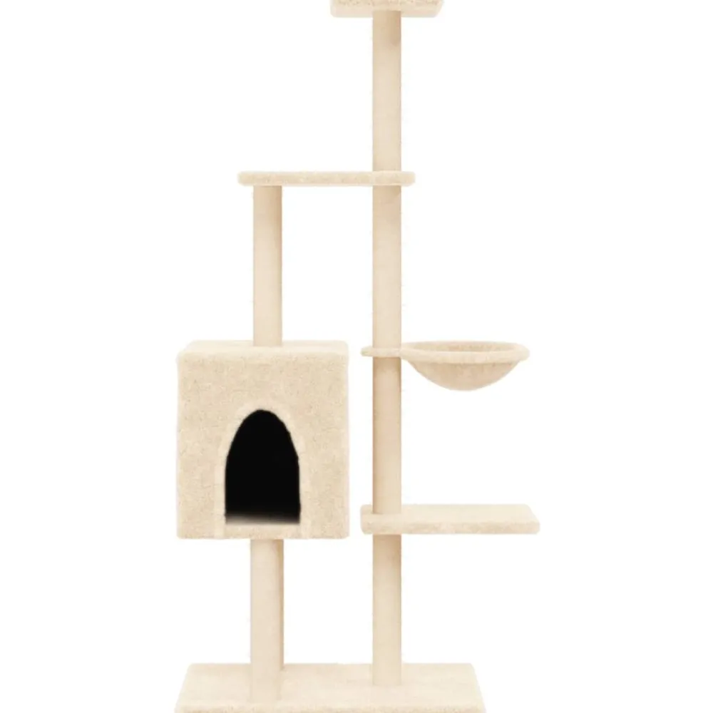 Maison Exclusive Arbres À Chat Et Jouets | - Arbre à chat avec griffoirs en sisal gris foncé 153 cm