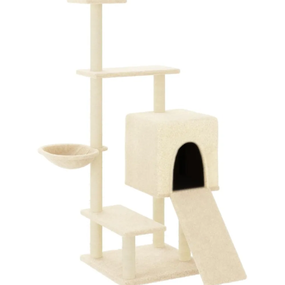 Maison Exclusive Arbres À Chat Et Jouets | - Arbre à chat avec griffoirs en sisal gris foncé 147 cm