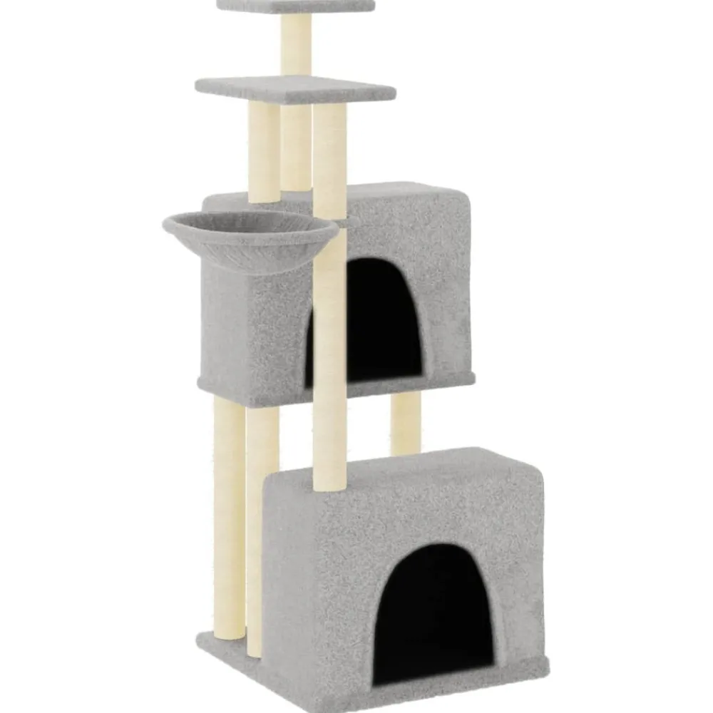 Maison Exclusive Arbres À Chat Et Jouets | - Arbre à chat avec griffoirs en sisal gris clair 122 cm