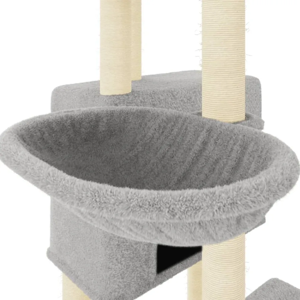 Maison Exclusive Arbres À Chat Et Jouets | - Arbre à chat avec griffoirs en sisal gris clair 122 cm