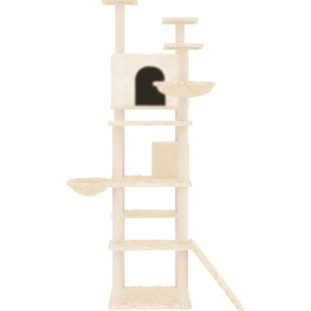 Maison Exclusive Arbres À Chat Et Jouets | - Arbre à chat avec griffoirs en sisal crème 119 cm