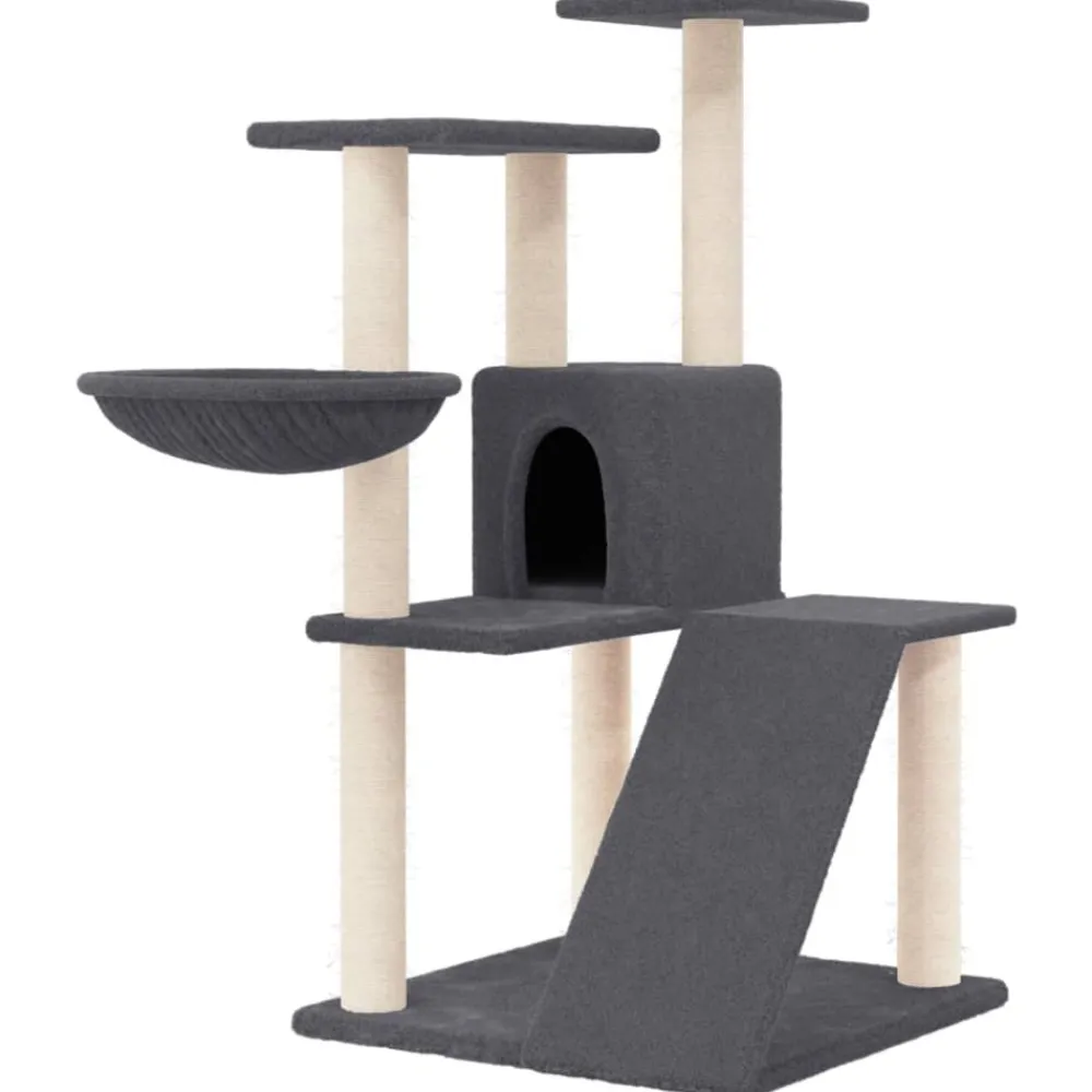 Maison Exclusive Arbres À Chat Et Jouets | - Arbre à chat avec griffoirs en sisal gris clair 110 cm