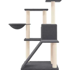 Maison Exclusive Arbres À Chat Et Jouets | - Arbre à chat avec griffoirs en sisal gris clair 110 cm