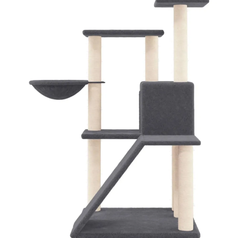Maison Exclusive Arbres À Chat Et Jouets | - Arbre à chat avec griffoirs en sisal gris clair 110 cm