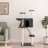 Maison Exclusive - Arbre à chat avec griffoirs en sisal gris foncé 143 cm Best