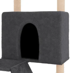 Maison Exclusive - Arbre à chat avec griffoirs en sisal gris foncé 143 cm Best