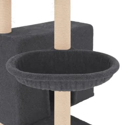 Maison Exclusive - Arbre à chat avec griffoirs en sisal gris foncé 143 cm Best