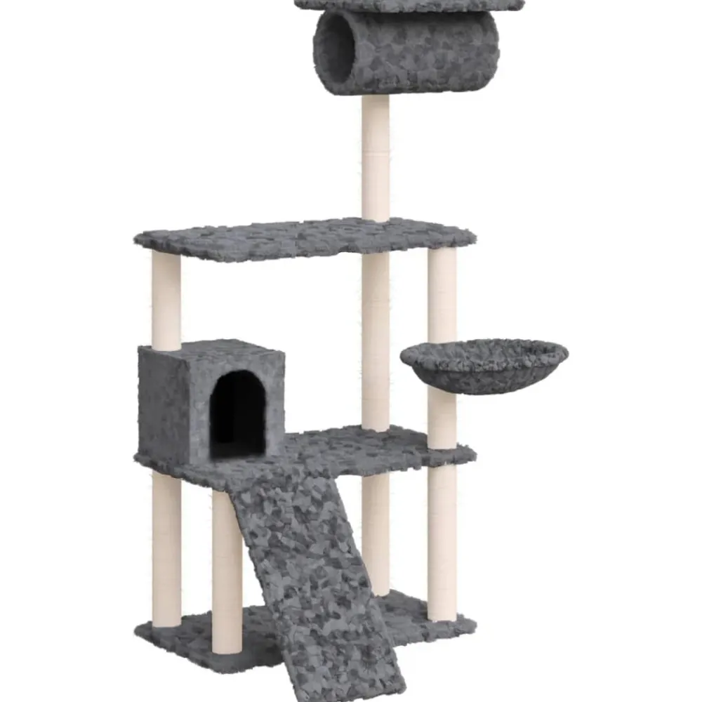 Maison Exclusive Arbres À Chat Et Jouets | - Arbre à chat avec griffoirs en sisal gris clair 154 cm