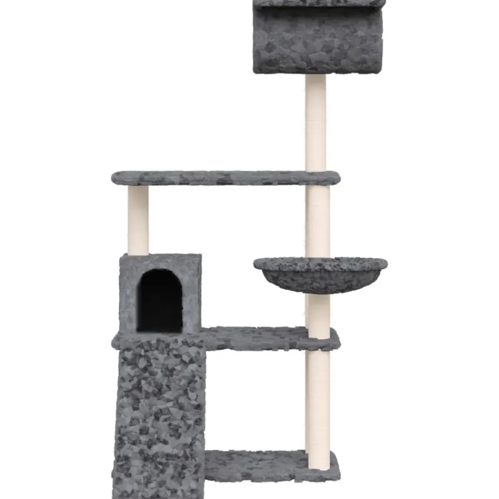 Maison Exclusive Arbres À Chat Et Jouets | - Arbre à chat avec griffoirs en sisal gris clair 154 cm
