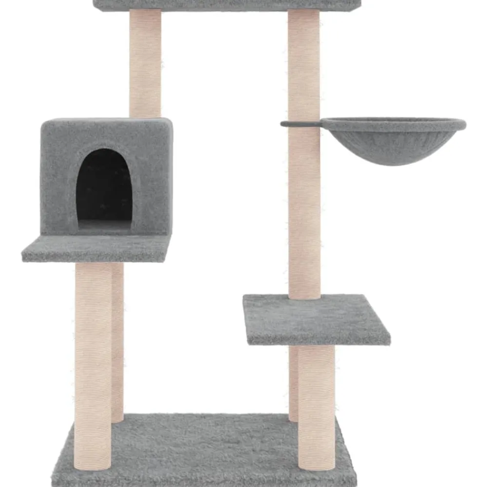 Maison Exclusive Arbres À Chat Et Jouets | - Arbre à chat avec griffoirs en sisal gris foncé 110 cm