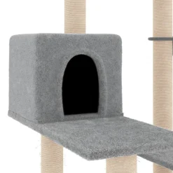 Maison Exclusive Arbres À Chat Et Jouets | - Arbre à chat avec griffoirs en sisal gris foncé 110 cm