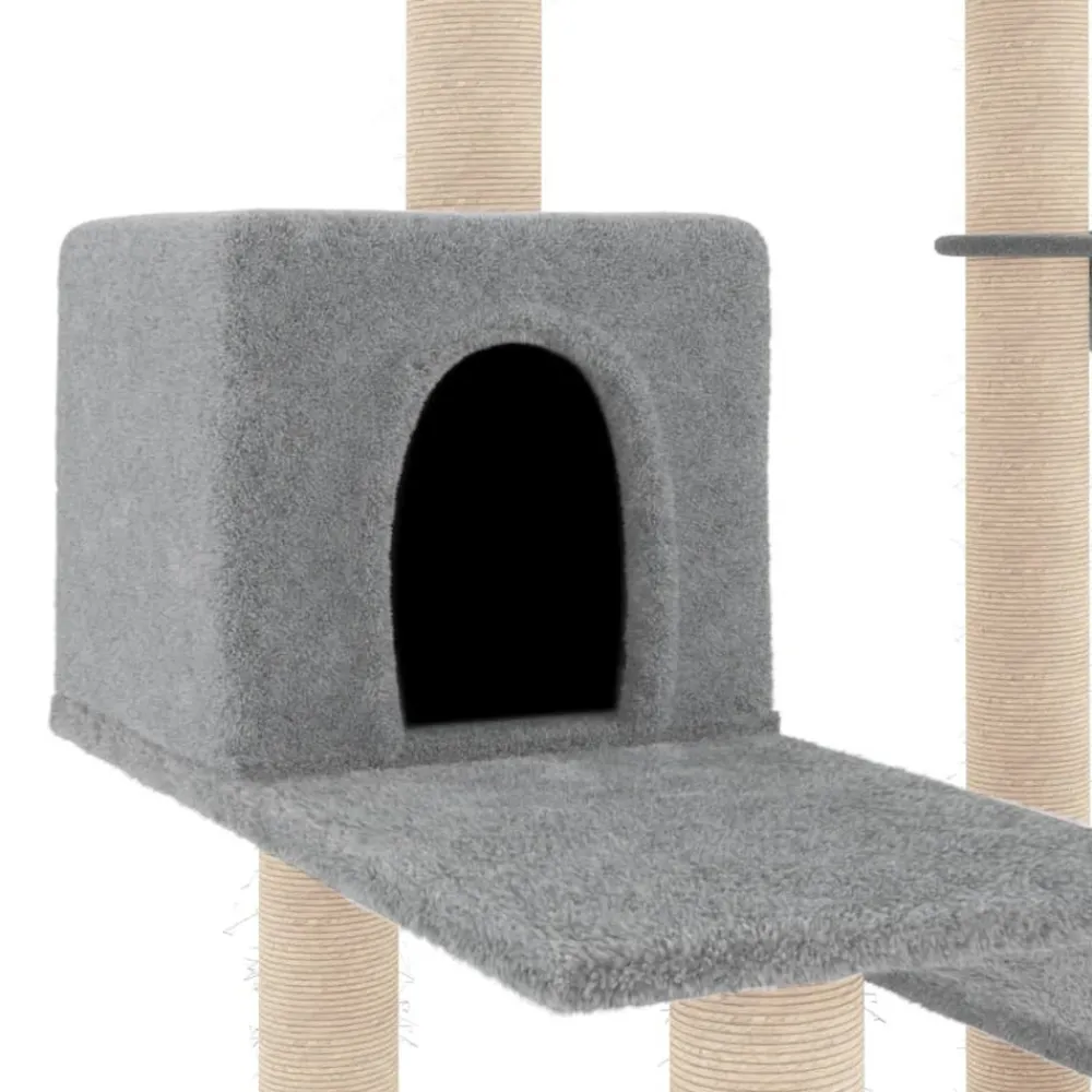 Maison Exclusive Arbres À Chat Et Jouets | - Arbre à chat avec griffoirs en sisal gris foncé 110 cm