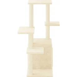Maison Exclusive Arbres À Chat Et Jouets | - Arbre à chat avec griffoirs en sisal crème 144,5 cm