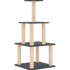 Maison Exclusive - Arbre à chat avec griffoirs en sisal gris foncé 111 cm Outlet