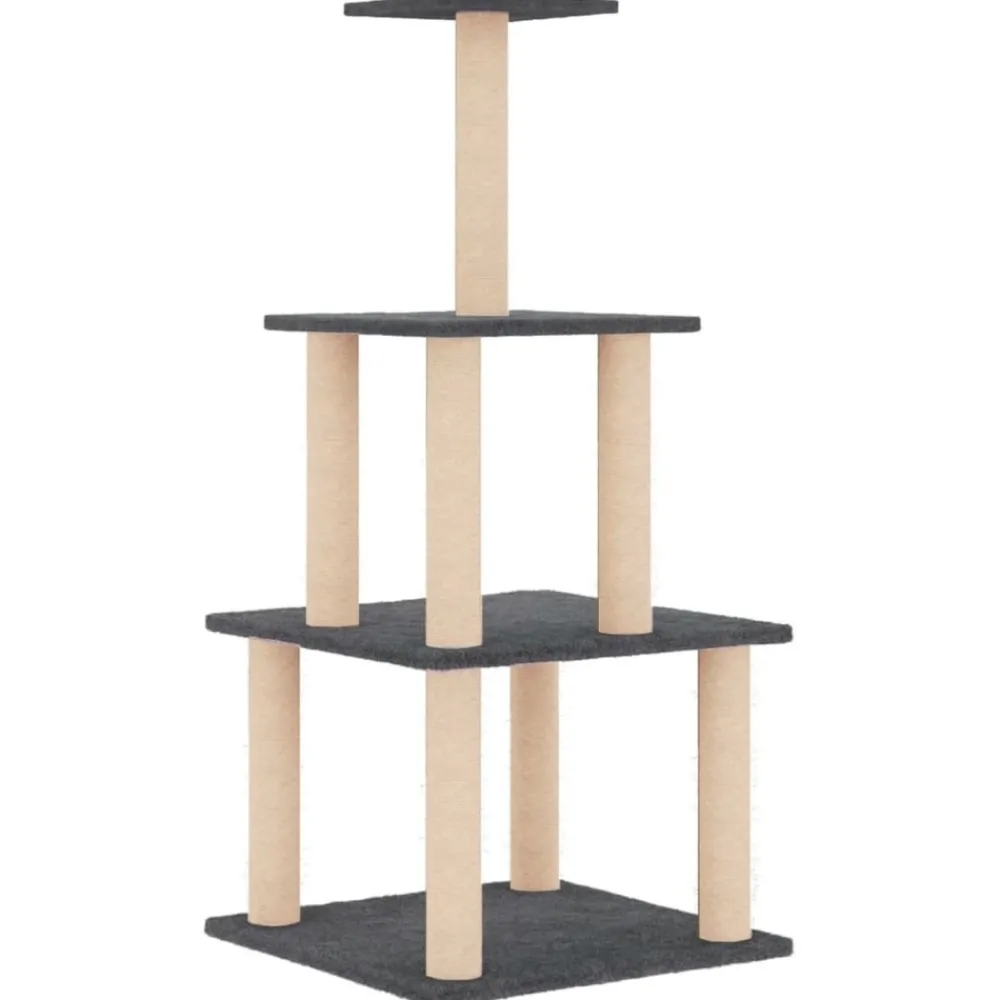 Maison Exclusive Arbres À Chat Et Jouets | - Arbre à chat avec griffoirs en sisal crème 108,5 cm