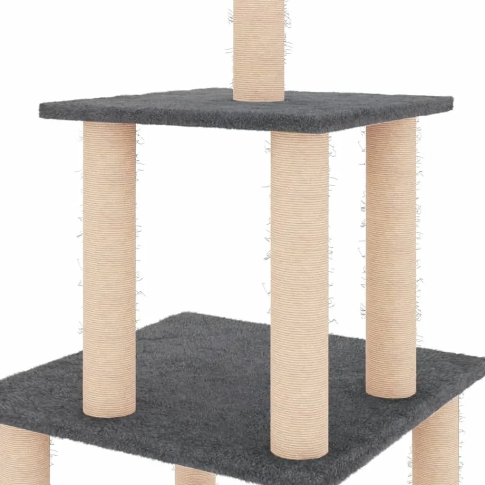 Maison Exclusive Arbres À Chat Et Jouets | - Arbre à chat avec griffoirs en sisal crème 108,5 cm