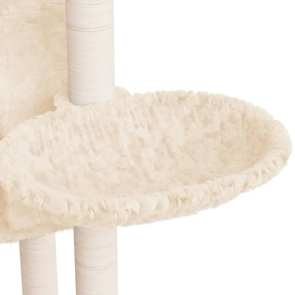 Maison Exclusive Arbres À Chat Et Jouets | - Arbre à chat avec griffoirs en sisal crème 108,5 cm