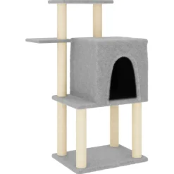 Maison Exclusive - Arbre à chat avec griffoirs en sisal gris clair 97 cm Clearance