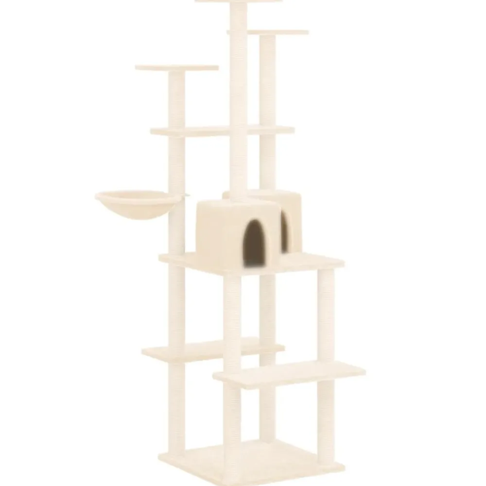 Maison Exclusive Arbres À Chat Et Jouets | - Arbre à chat avec griffoirs en sisal gris clair 142 cm