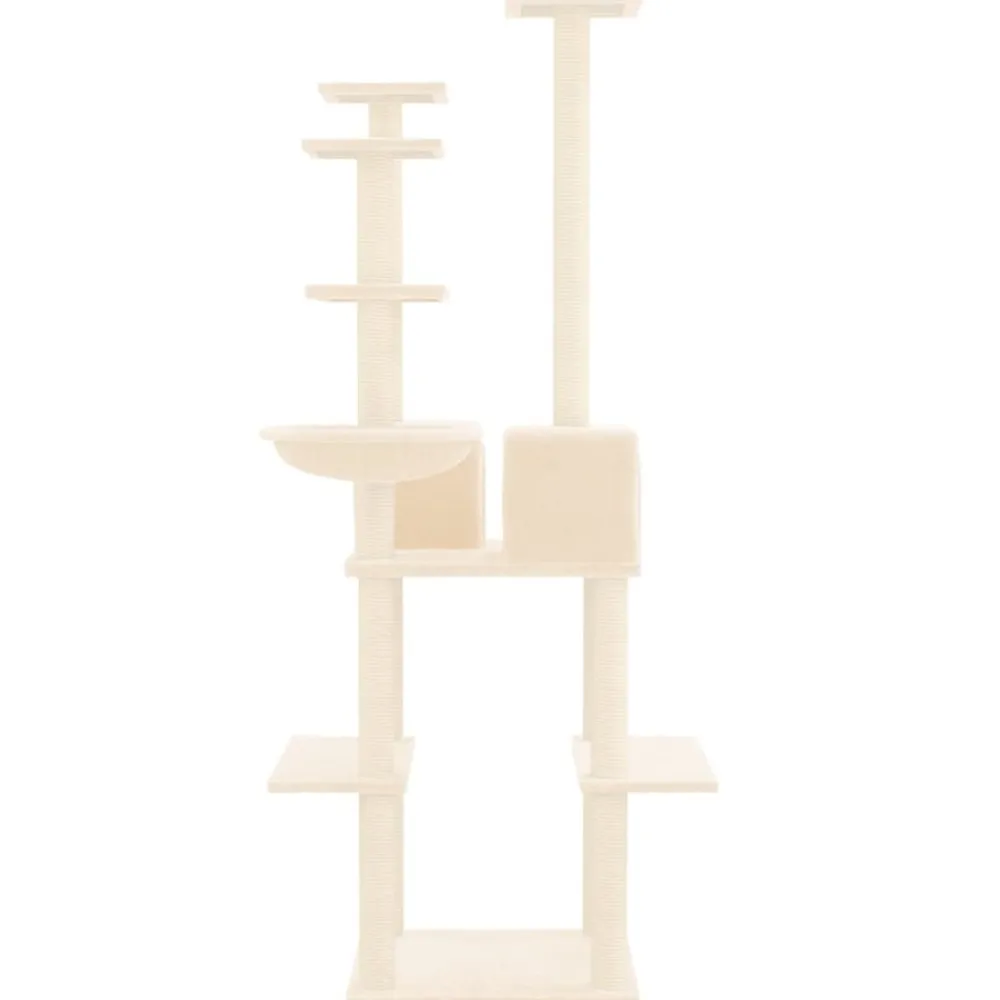 Maison Exclusive Arbres À Chat Et Jouets | - Arbre à chat avec griffoirs en sisal gris clair 142 cm