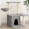 Maison Exclusive Arbres À Chat Et Jouets | - Arbre à chat avec griffoirs en sisal gris clair 83 cm