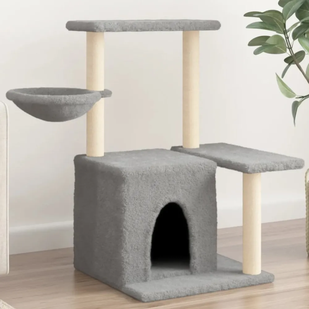 Maison Exclusive Arbres À Chat Et Jouets | - Arbre à chat avec griffoirs en sisal gris clair 83 cm
