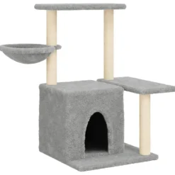 Maison Exclusive Arbres À Chat Et Jouets | - Arbre à chat avec griffoirs en sisal gris clair 83 cm