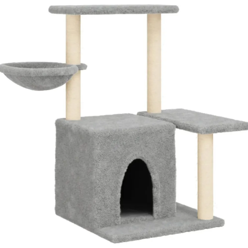 Maison Exclusive Arbres À Chat Et Jouets | - Arbre à chat avec griffoirs en sisal gris clair 83 cm