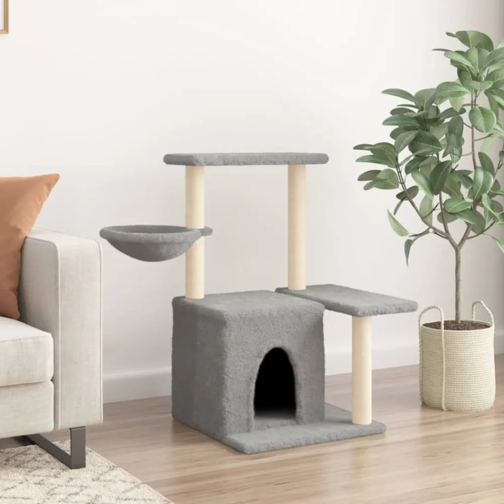 Maison Exclusive Arbres À Chat Et Jouets | - Arbre à chat avec griffoirs en sisal gris clair 83 cm