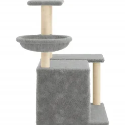 Maison Exclusive Arbres À Chat Et Jouets | - Arbre à chat avec griffoirs en sisal gris clair 83 cm