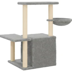 Maison Exclusive Arbres À Chat Et Jouets | - Arbre à chat avec griffoirs en sisal gris clair 83 cm