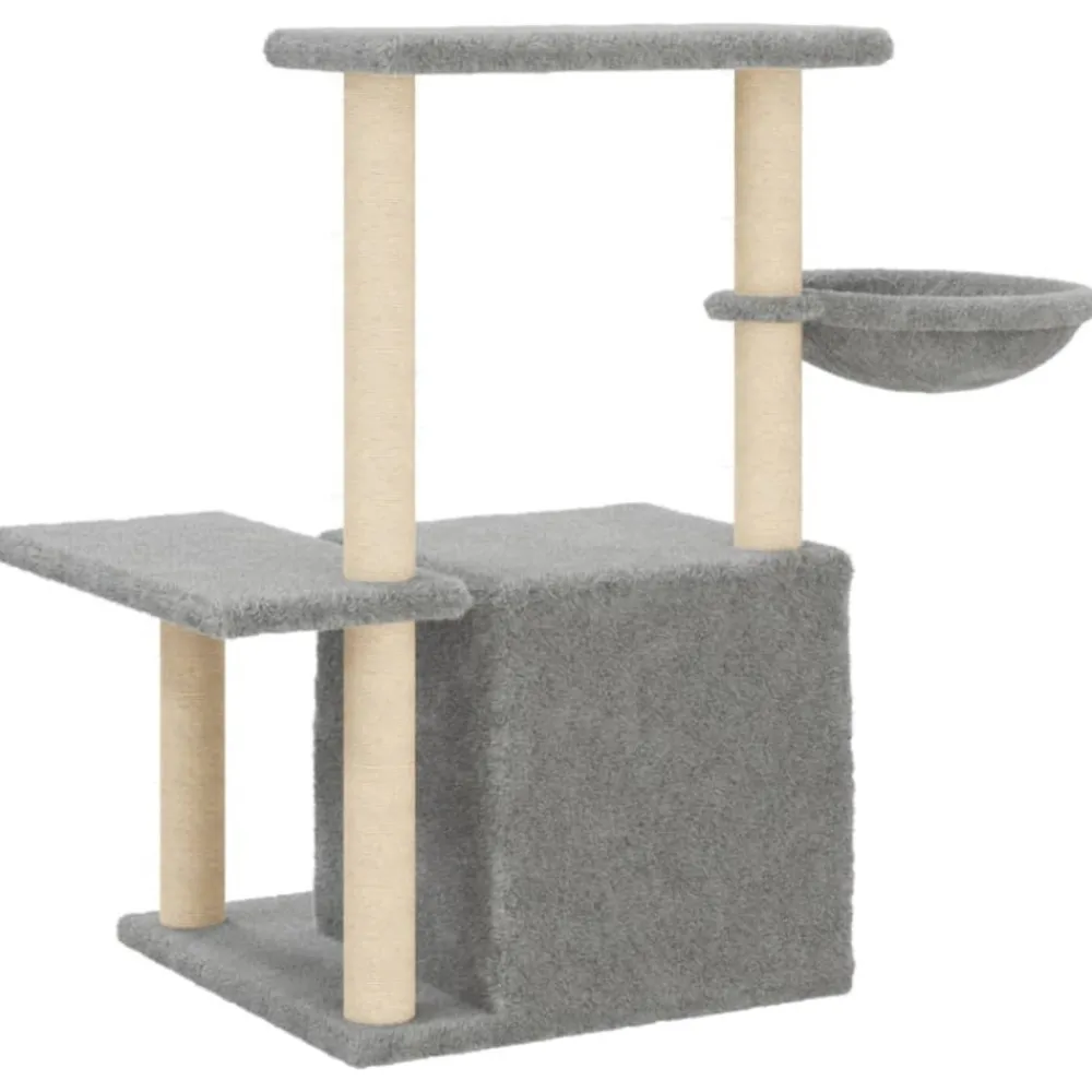 Maison Exclusive Arbres À Chat Et Jouets | - Arbre à chat avec griffoirs en sisal gris clair 83 cm