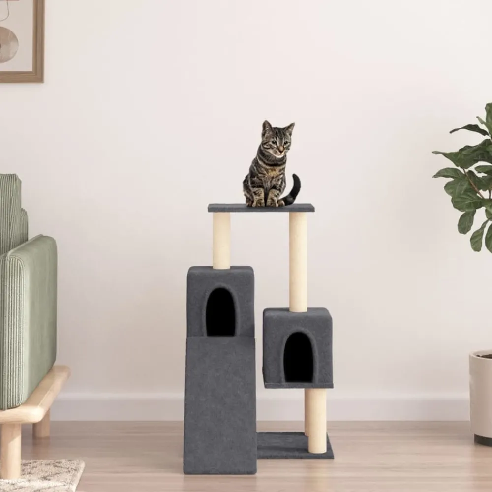 Maison Exclusive Arbres À Chat Et Jouets | - Arbre à chat avec griffoirs en sisal gris foncé 82 cm