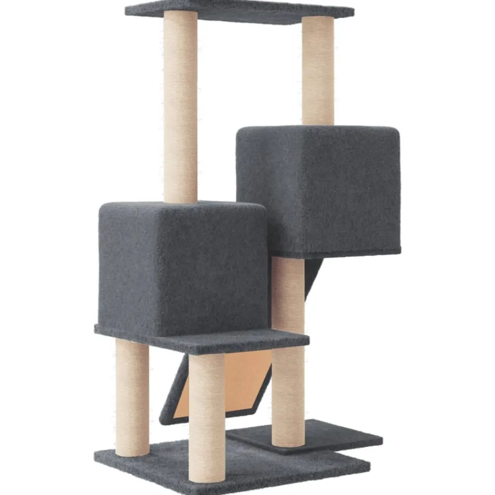 Maison Exclusive Arbres À Chat Et Jouets | - Arbre à chat avec griffoirs en sisal gris foncé 82 cm