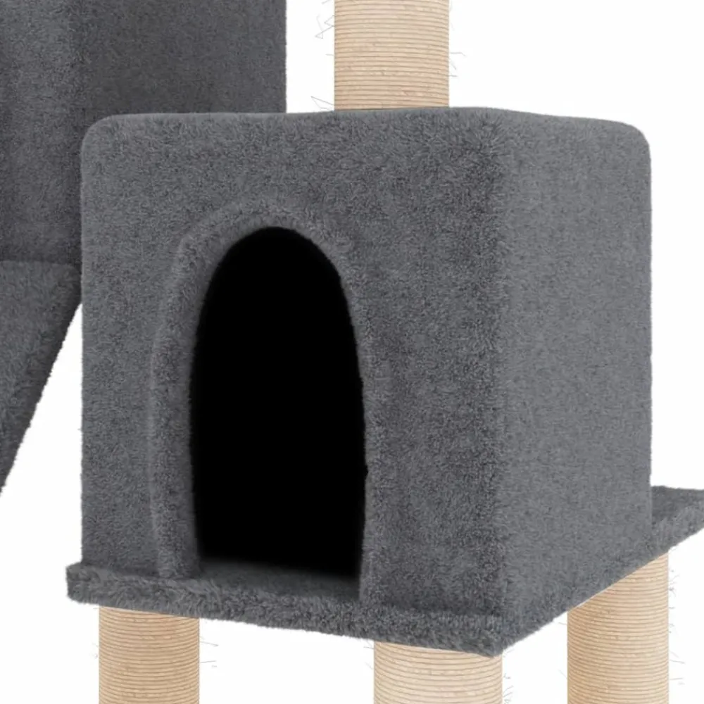 Maison Exclusive Arbres À Chat Et Jouets | - Arbre à chat avec griffoirs en sisal gris foncé 82 cm