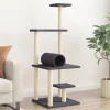 Maison Exclusive Arbres À Chat Et Jouets | - Arbre à chat avec griffoirs en sisal gris foncé 136 cm