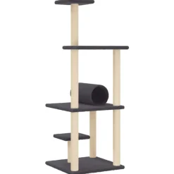 Maison Exclusive Arbres À Chat Et Jouets | - Arbre à chat avec griffoirs en sisal gris foncé 136 cm