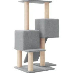 Maison Exclusive Arbres À Chat Et Jouets | - Arbre à chat avec griffoirs en sisal gris clair 82 cm