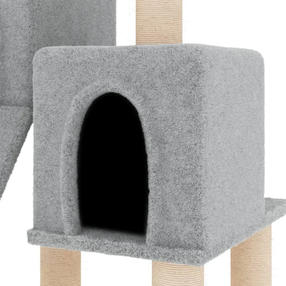 Maison Exclusive Arbres À Chat Et Jouets | - Arbre à chat avec griffoirs en sisal gris clair 82 cm