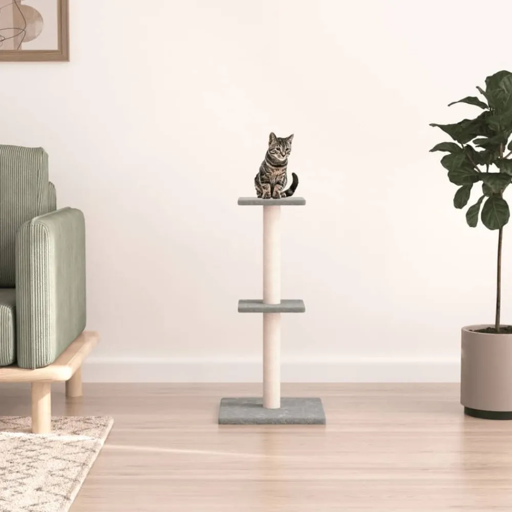 Maison Exclusive Arbres À Chat Et Jouets | - Arbre à chat avec griffoirs en sisal gris clair 73 cm