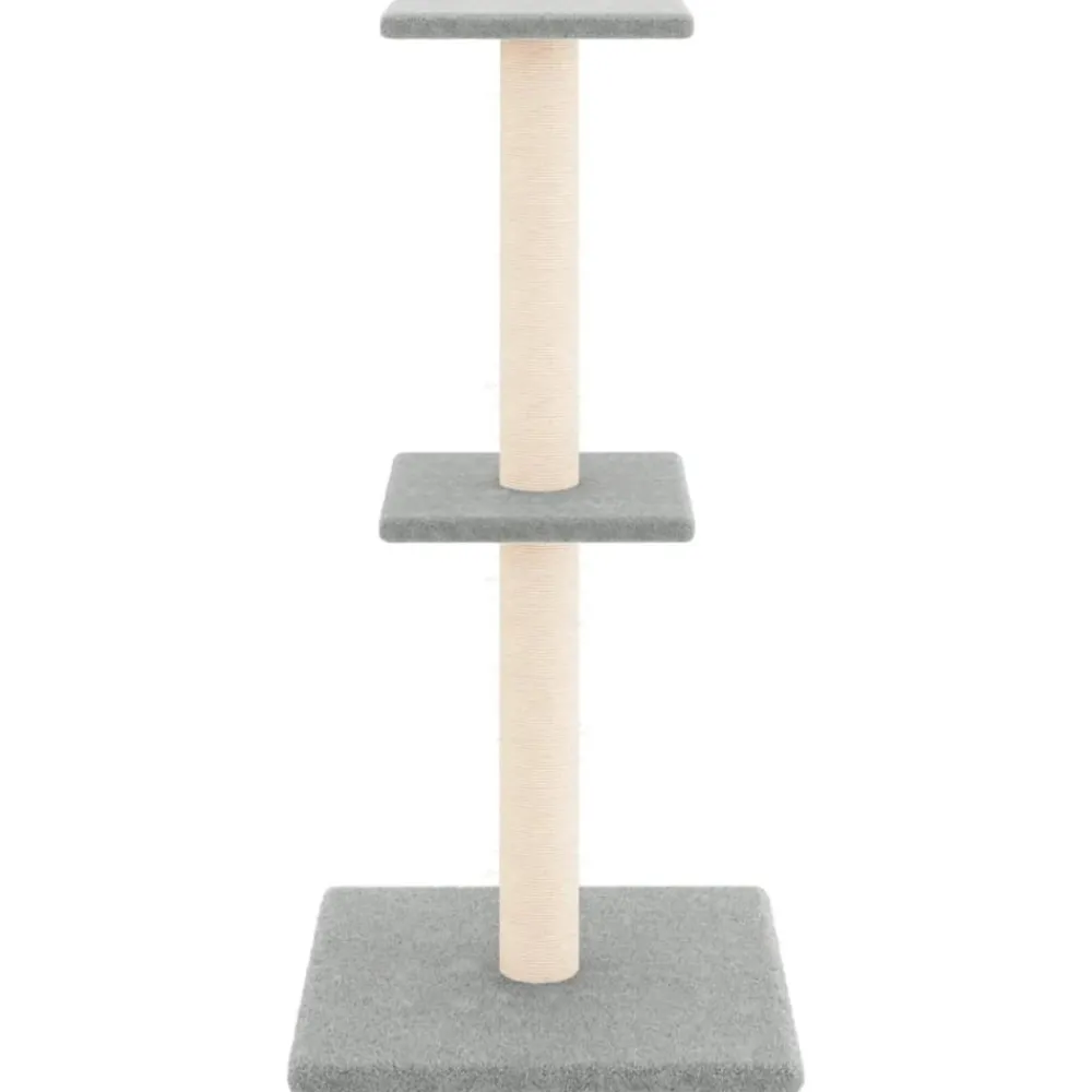 Maison Exclusive Arbres À Chat Et Jouets | - Arbre à chat avec griffoirs en sisal gris clair 73 cm