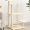 Maison Exclusive Arbres À Chat Et Jouets | - Arbres à chat avec plates-formes crème 98,5 cm