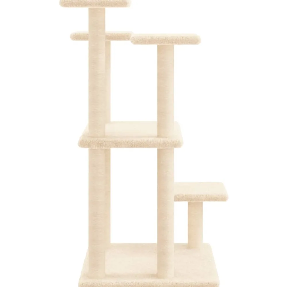 Maison Exclusive Arbres À Chat Et Jouets | - Arbres à chat avec plates-formes crème 98,5 cm
