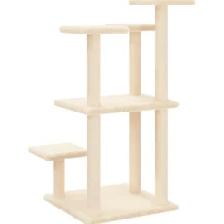 Maison Exclusive Arbres À Chat Et Jouets | - Arbres à chat avec plates-formes crème 98,5 cm