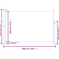 Maison Exclusive - Auvent latéral rétractable de patio 200x300 cm rouge Best