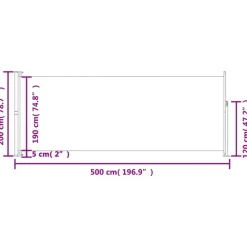 Maison Exclusive - Auvent latéral rétractable de patio 220x500 cm bleu Hot